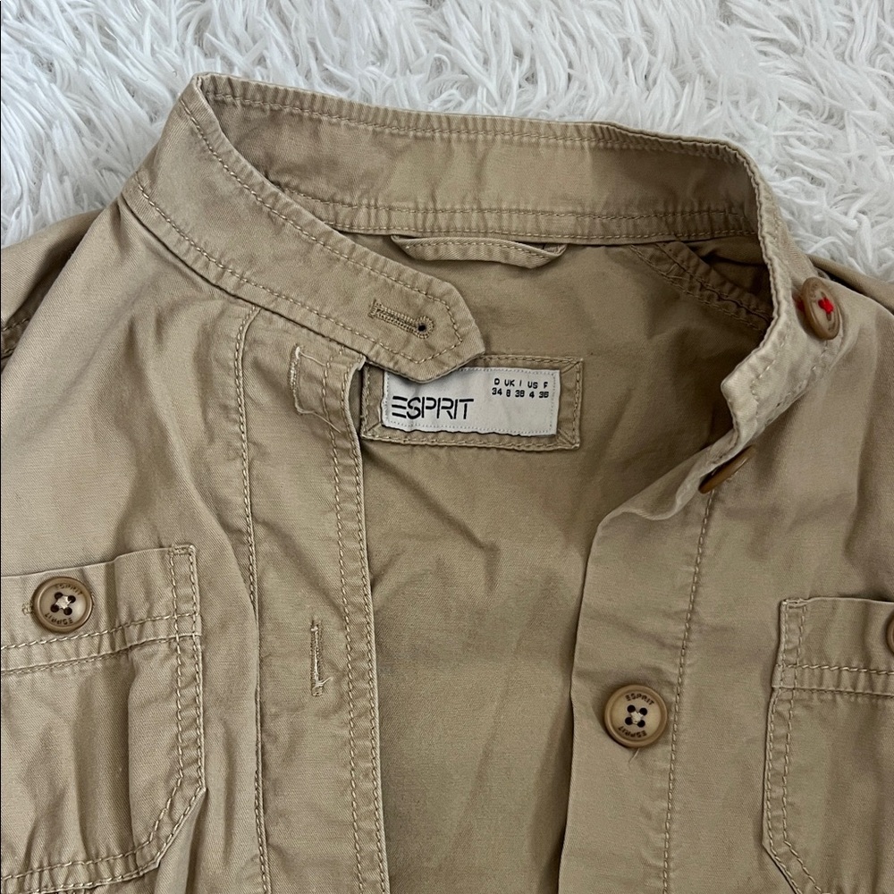 Beige Button-Up Jacket - Picture 2 of 7